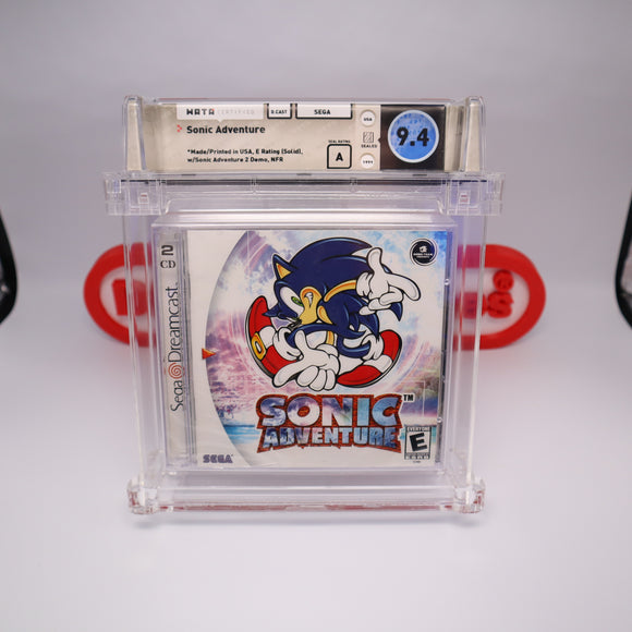 SONIC ADVENTURE (Not For Resale 2-Disc!) - WATA GRADED 9.4 A! NEW & Factory Sealed! (Sega Dreamcast)