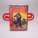 SHINOBI III 3: RETURN OF THE NINJA MASTER - NEW & Factory Sealed! (Sega Genesis)