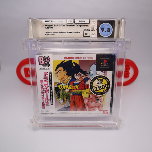 DRAGON BALL Z: THE GREATEST DRAGONBALL LEGEND - WATA Graded 9.8 A+! NEW & Factory Sealed DBZ! (PlayStation 1 / PS1)