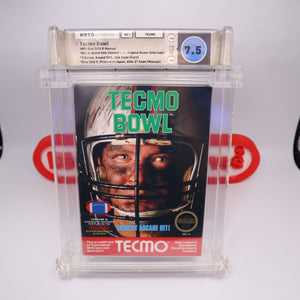 TECMO BOWL - WATA GRADED 7.5 CIB - Completed In Box! (NES Nintendo)