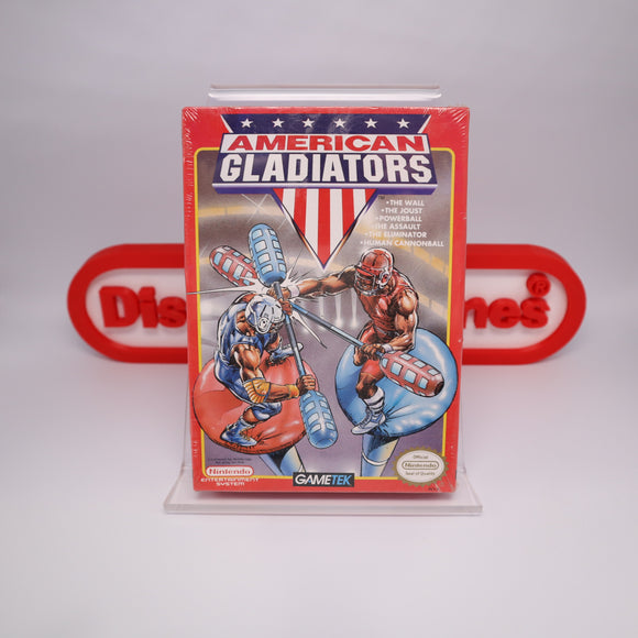 AMERICAN GLADIATORS - NEW & Factory Sealed with Authentic H-Seam! (NES Nintendo)