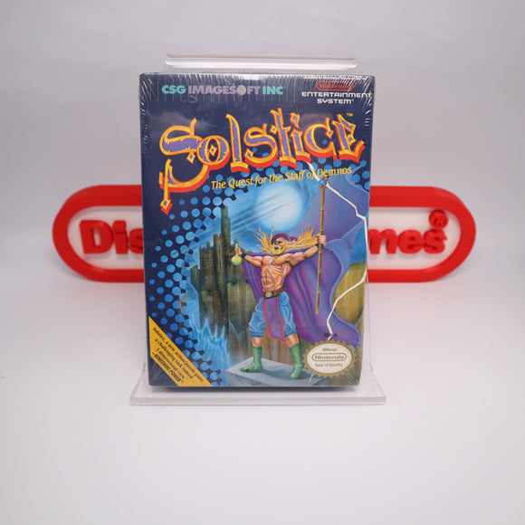 SOLSTICE: THE QUEST FOR THE STAFF OF DEMONS - NEW & Factory Sealed with Authentic H-Seam! (NES Nintendo)