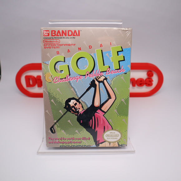 BANDAI GOLF: CHALLENGE PEBBLE BEACH - NEW & Factory Sealed with Authentic H-Seam! (NES Nintendo)