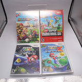 SUPER MARIO lot of 9 - All NEW & Factory Sealed with Y-Fold! (Nintendo Wii) Galaxy, Strikers, Kart, Sluggers ++