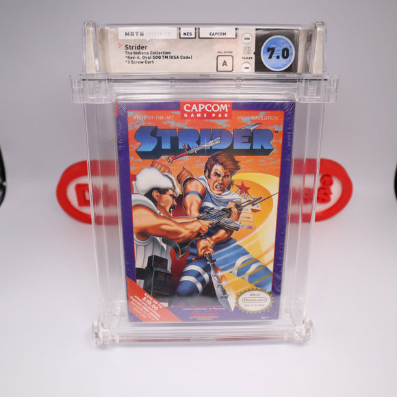 STRIDER - WATA GRADED 7.0 A! NEW & Factory Sealed with Authentic H-Seam! (NES Nintendo)