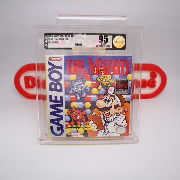 DR. MARIO - VGA GRADED 95 GOLD UNCIRCULATED! NEW & Factory Sealed with Authentic H-Seam! (Nintendo Game Boy GB)