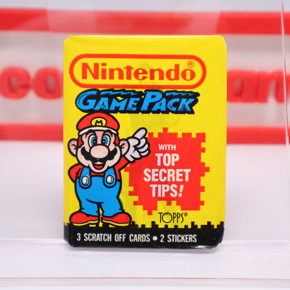 Topps NINTENDO GamePack / Game Pack - 1989 COLLECTIBLE TRADING CARDS - SEALED & UNOPENED! MARIO COVER!