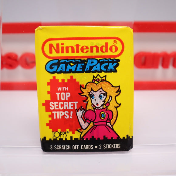Topps NINTENDO GamePack / Game Pack - 1989 COLLECTIBLE TRADING CARDS - SEALED & UNOPENED! PRINCESS PEACH COVER!