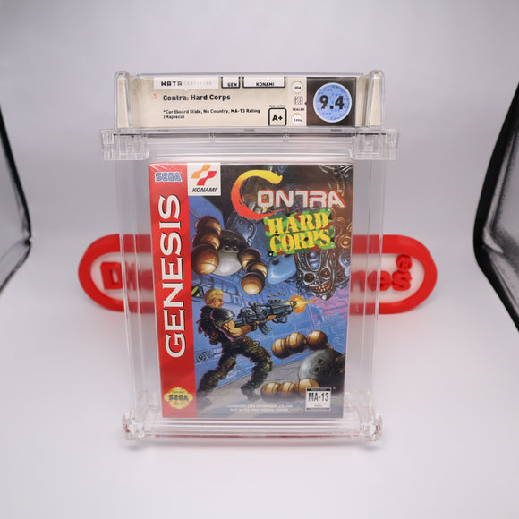 CONTRA: HARD CORPS - WATA GRADED 9.4 A+! NEW & Factory Sealed! (Sega Genesis)