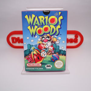 WARIO'S WOODS - Sticker Sealed Italian Version! - NEW & Factory Sealed! (NES Nintendo)