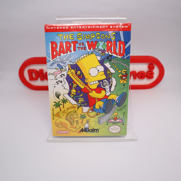 THE SIMPSONS: BART VS. THE WORLD - NEW & Factory Sealed with Authentic V-Overlap Seam! (NES Nintendo)