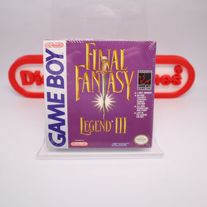 FINAL FANTASY LEGEND III 3 - NEW & Factory Sealed with Authentic H-Seam! (Game Boy Original GB)