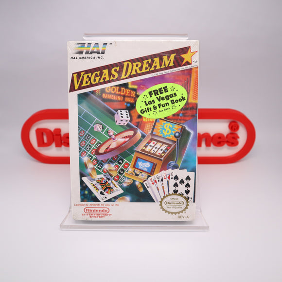 VEGAS DREAM (Las Vegas Special Combo Edition!) - NEW & Factory Sealed with Authentic H-Seam! (NES Nintendo)