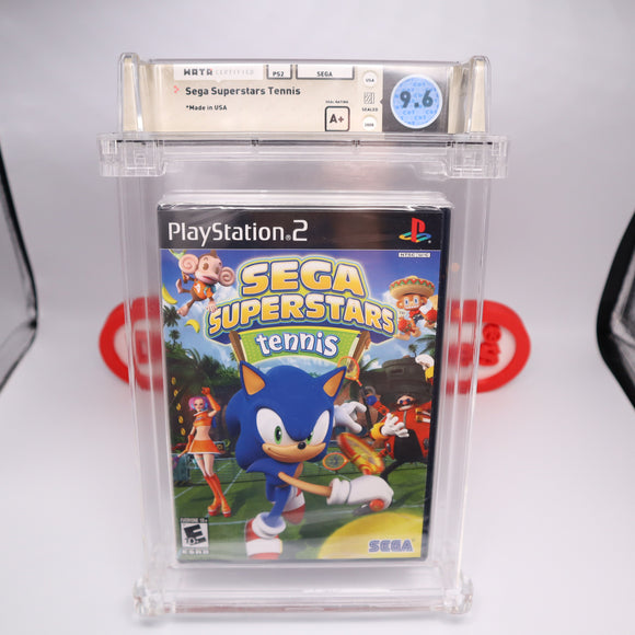 SEGA SUPERSTARS TENNIS with SONIC THE HEDGEHOG - WATA GRADED 9.6 A+! NEW & Factory Sealed! (PS2 PlayStation 2)