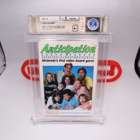 ANTICIPATION - WATA GRADED 9.4 A+! NEW & Factory Sealed with Authentic H-Seam! (NES Nintendo)