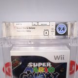 SUPER MARIO GALAXY - NEW & Factory Sealed - WATA Graded 9.4 A (Nintendo Wii)