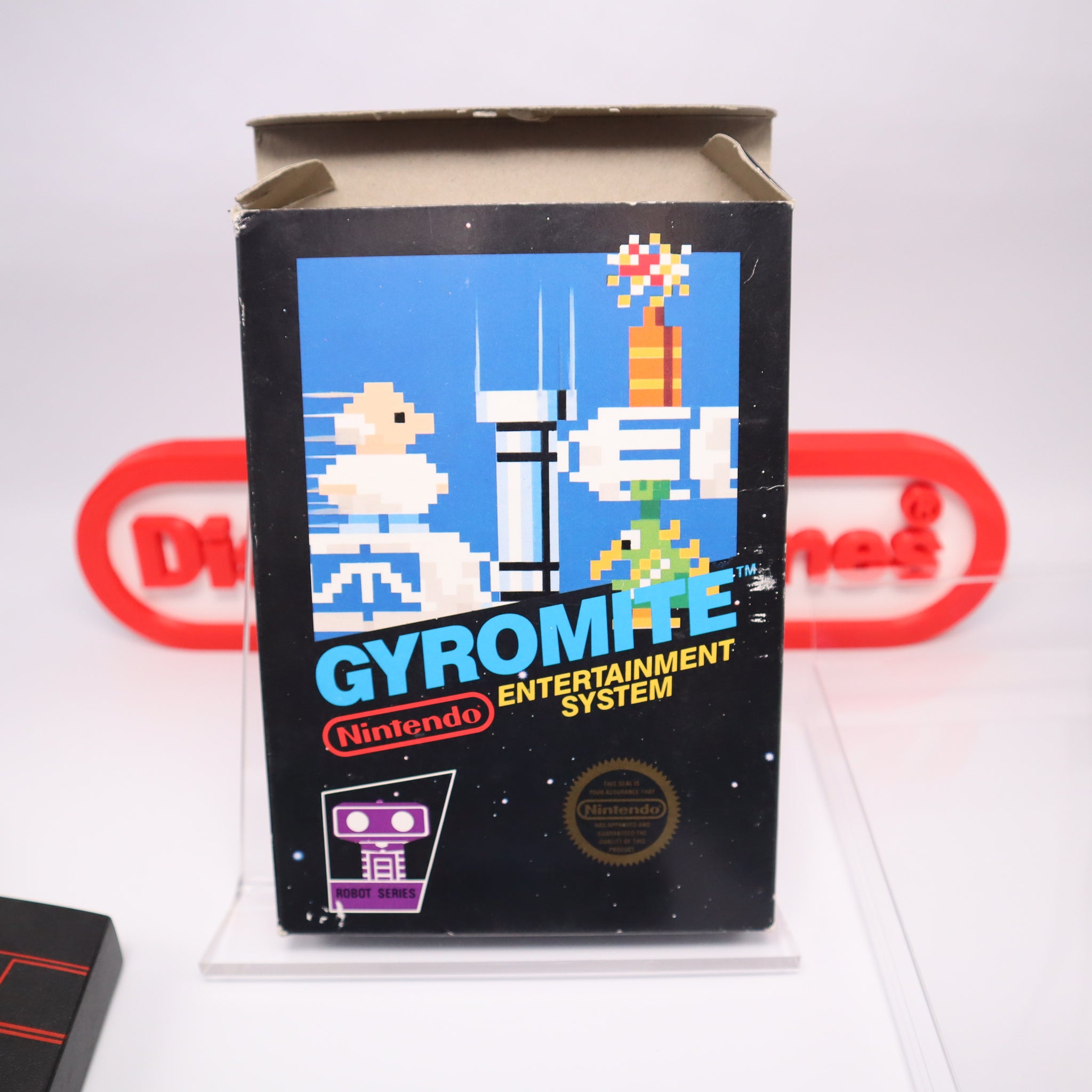 High quality Gyromite CIB Hang Tab(Intact) NES Nintendo Black Box 5 Screw Cartridge