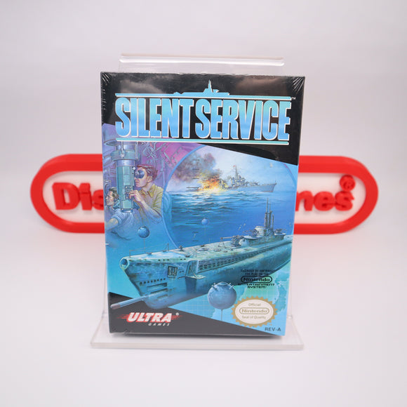 SILENT SERVICE - NEW & Factory Sealed with Authentic H-Seam! (NES Nintendo)