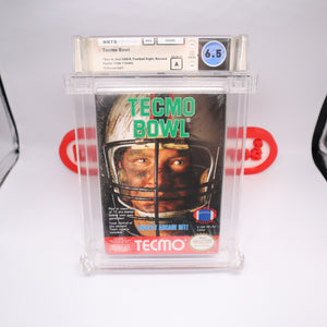 TECMO BOWL - WATA GRADED 6.5 A! NEW & Factory Sealed with Authentic H-Seam! (NES Nintendo)