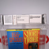 SHORT ORDER / EGGSPLODE! - WATA GRADED 8.0 A! NEW & Factory Sealed with Authentic H-Seam! (NES Nintendo)