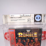 WWE / WWF ROYAL RUMBLE - WATA GRADED 8.5 B+! NEW & Factory Sealed with Authentic V-Seam! (Sega Genesis)