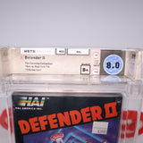 DEFENDER II 2 - WATA GRADED 8.0 B+ THE CAROLINA COLLECTION! NEW & Factory Sealed with Authentic H-Seam! (NES Nintendo)