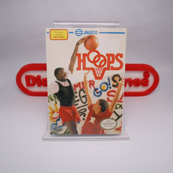 HOOPS Basketball - NEW & Factory Sealed with Authentic H-Seam! (NES Nintendo)