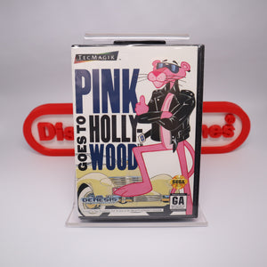 PINK PANTHER GOES TO HOLLYWOOD - CASE FRESH / MINT - NEW & Factory Sealed with V-Overlap Seam! (Sega Genesis)