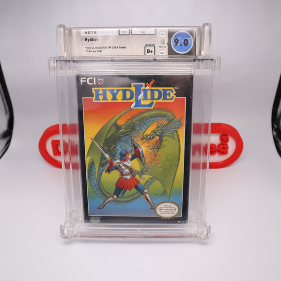 HYDLIDE - WATA GRADED 9.0 B+! NEW & Factory Sealed with Authentic H-Seam! (NES Nintendo)