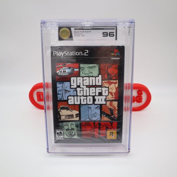 GRAND THEFT AUTO III GTA 3 - P1 GRADED 90+ UNCIRCULATED - NEW & Factory Sealed! (PS2 PlayStation 2) Like VGA