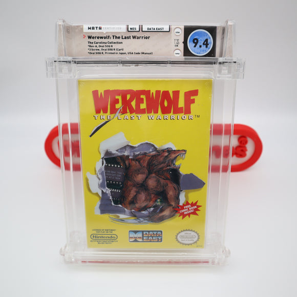 WEREWOLF: THE LAST WARRIOR - CAROLINA COLLECTION - WATA GRADED 9.4 CIB! 9.8 Cart & 9.6 Manual! (NES Nintendo)