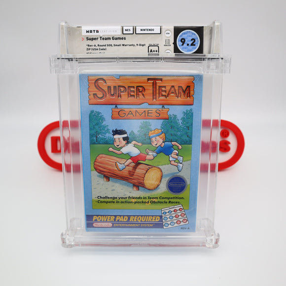 SUPER TEAM GAMES - WATA GRADED 9.2 A++! NEW & Factory Sealed with Authentic H-Seam! (NES Nintendo)