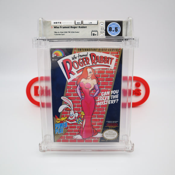 WHO FRAMED ROGER RABBIT - WATA GRADED 8.5 B+! NEW & Factory Sealed with Authentic H-Seam! (NES Nintendo)