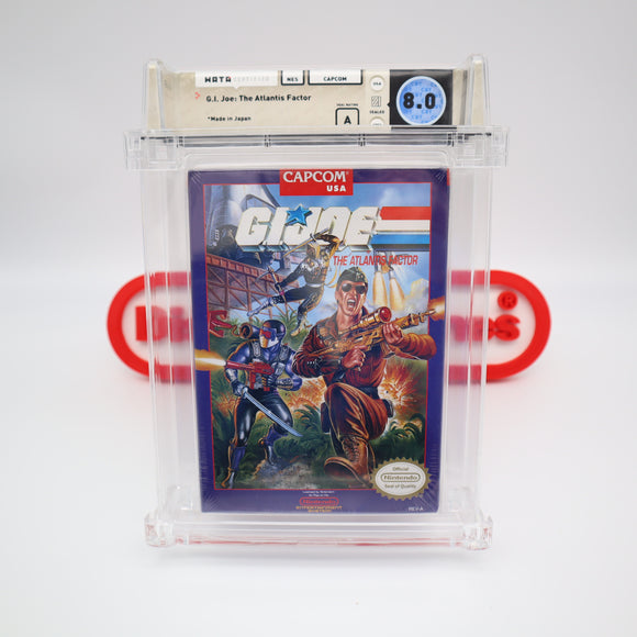 G.I. JOE: THE ATLANTIS FACTOR - WATA GRADED 8.0 A! NEW & Factory Sealed with Authentic H-Seam! (NES Nintendo)