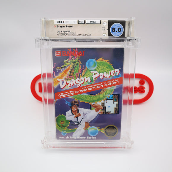 DRAGON POWER / DRAGON BALL & GOKU - WATA GRADED 8.0 CIB! With 9.4 Manual! (NES Nintendo)